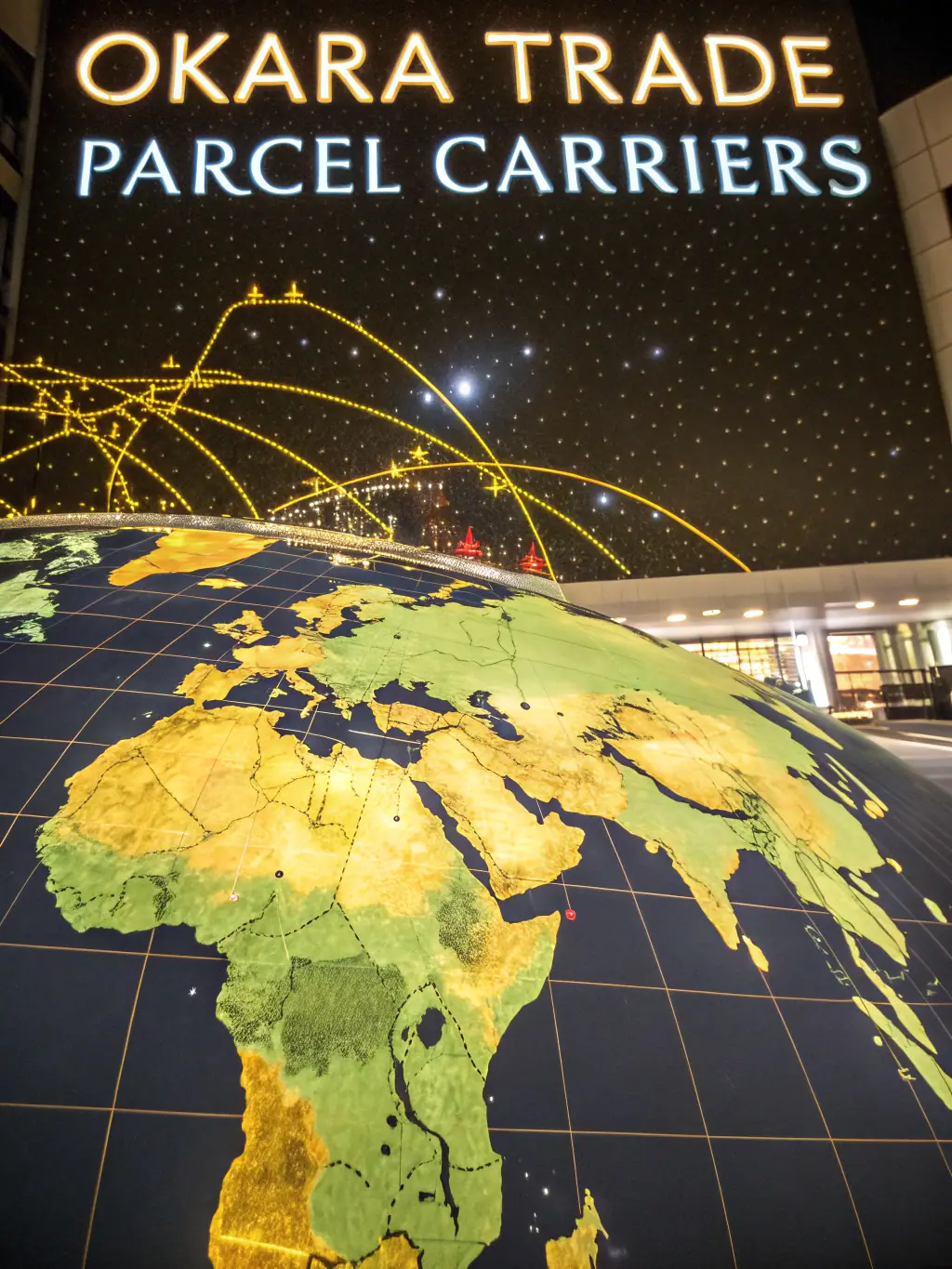 A digitally enhanced image showing customized import/export routes tailored to specific client needs, highlighting personalized service.